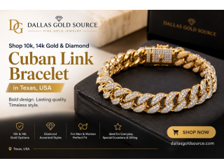 Shop 10k, 14k Gold & Diamond Cuban Link Bracelet in Texas, USA – DallasGoldSource